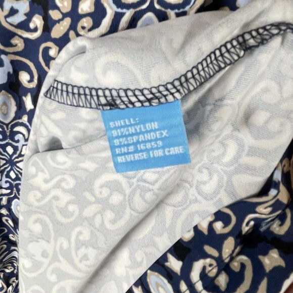 J McLaughlin Catalina Cloth Dress Knee Length Pockets WOMENS SIZE XL Navy Blue - Picture 10 of 11